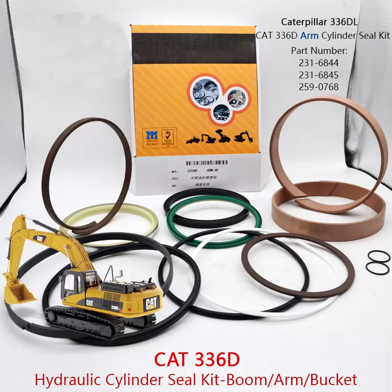 Caterpillar 336D Bucket Cylinder Seal Kit 259-0751 225-4625 191-5619 250-2475 259-0743 194-8235 Caterpillar 336DL