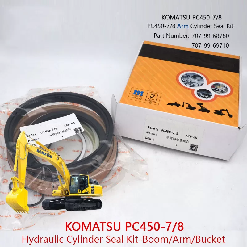 PC450-7 Arm Cylinder Seal Kit KOMATSU PC450-8 707-99-68780 707-99-69710 PC400-7 PC400-8